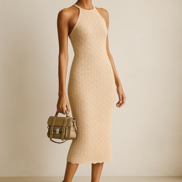 Alice + Olivia Dresses & Skirts - Alice and Olivia Lulu Fitted Halter Dress Medium